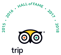 Trip Advisor Excellent Service Logo, 2016 Hall of Fame